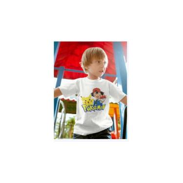 Imagem de Camiseta Pikachu Together PokeBola 100% algodão de manga curta - Light