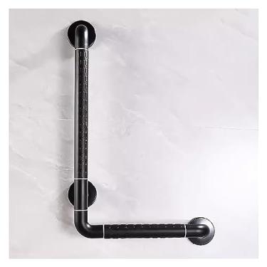 Imagem de GeRRiT Trilhos de segurança para vaso sanitário em forma de L, aço inoxidável, antiderrapante, barra de equilíbrio para segurança no banheiro, barra de suporte de corrimão para idosos deficientes e