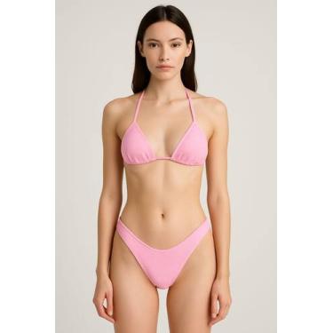 Imagem de Biquíni Cortininha Asa Delta Marquinha Verão P ao GG - TRIBO MODA, Ros