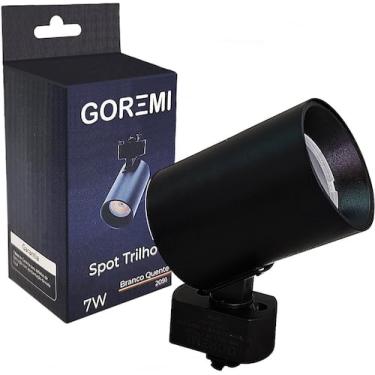 Imagem de Spot Led Preto Para Trilho Eletrificado 7W Quente Bivolt - GOREMI