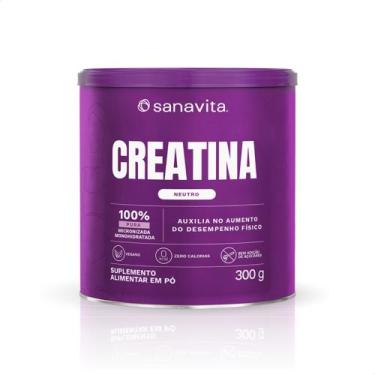 Imagem de Creatina Monohidratada Sanavita Neutro Lata 300g Sem Sabor