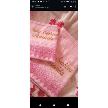 Imagem de Kit de Toalha de Banho e Rosto Bordada( 2 peças) - Dohler, Rosa