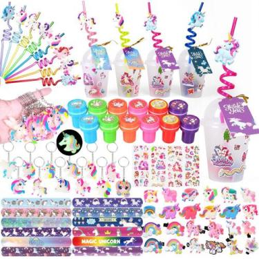 Imagem de Lembrancinhas de festa MOVINPE Unicorn Personalize copos com brinquedo