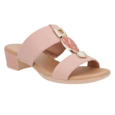 Imagem de Tamanco Salto Usaflex Couro Feminino