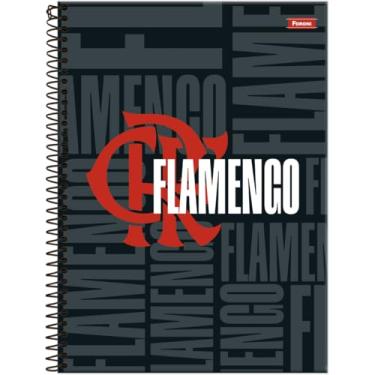 Imagem de Kit de Cadernos, Foroni, 1 Matéria, Capa Dura, Flamengo, 80 Folhas, Pacote com 5