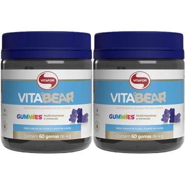 Imagem de Kit 2X Vitabear - 60 Gomas Sabor Natural de Frutas - Vitafor-Masculino