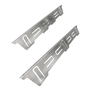 Imagem de ＫＬＫＣＭＳ 2 peças de tampas de costura para fogão, acessórios de cozinha exclusivos, protetores resistentes entre o balcão e o fogão, aço inoxidável, Prata