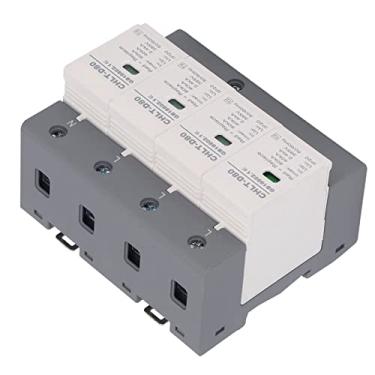 Imagem de AUNMAS Dispositivo Pára-raios Protetor de Tensão CA 4P, Revestimento de PC, Protetor contra Surtos de Alto Desempenho 40-80kA Pára-raios contra Surtos, Com Instalação de Trilho para Edifícios