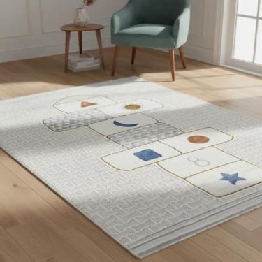 Imagem de Tapete Quarto Infantil Bebê Decorativo 1.00 x 1.40 mt Temático Lúdico Moon Edantex