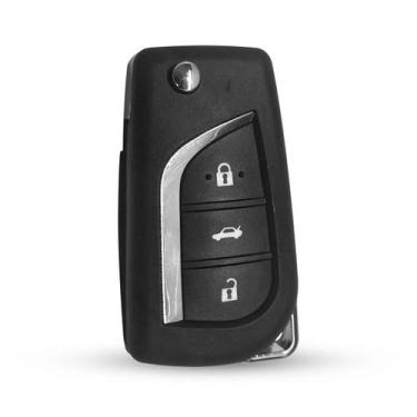 Imagem de Chave Canivete Toyota 3 Botões Alarme Pósitron Inteligente - Positron