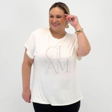 Imagem de Blusa Secret Glam Plus Size com Strass Manga Curta Feminina-Feminino