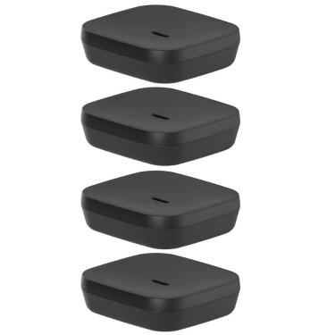 Imagem de 4X Saboneteira De Pia Bancada Lavabo Banheiro Ou Aura Preto