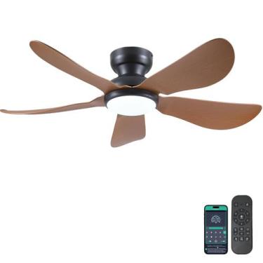 Imagem de Ventilador de teto Kviflon de 46 polegadas com luz e controle remoto m