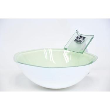 Imagem de Cuba de Vidro Heptagonal 41cm Nápoles - EKASA, Branco