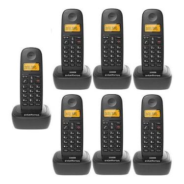 Imagem de Kit Telefone Sem Fio Ts 2510 + 6 Ramais Ts 2511 Intelbras