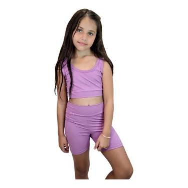 Imagem de Roupa De Treino Infantil Short E Top De Lycra - dunabella clothing, Li