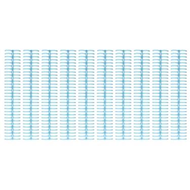 Imagem de Pente de encadernação de plástico espinhos 30 anéis comprimento personalizável profissional de alta capacidade para cadernos de folhas soltas diários calendários de mesa 19 mm (Azul Transparente)