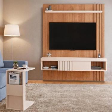 Imagem de Conjunto Sala de Estar Painel Moon 1.5 + Mesa Book Caemmun