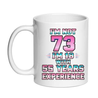 Imagem de SIUNY Caneca de aniversário de 73 anos para mulheres e homens - Presentes de aniversário de 73 anos para mãe, pai, avó, avô, esposa, marido, 325 ml, xícara de café 1953 (73RD)