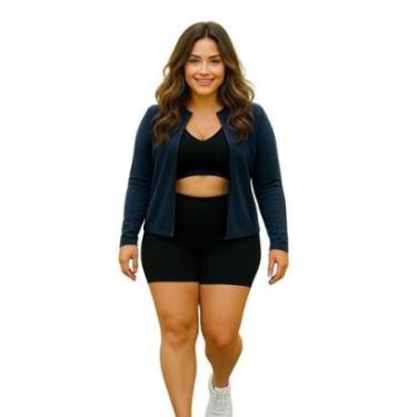 Imagem de Casaco Camisa Sem Zíper Proteção UV FPU50 Feminino Plus Size-Feminino