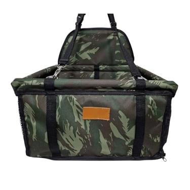 Imagem de Cadeirinha Assento Cadeira Pet de Carro para Cães Cachorro Gatos ATÉ 10KG -Transporte Passeio Viagem (Camuflado)