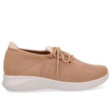 Imagem de Tenis Usaflex Tricot Cadarço Ref Ud03001 Creme 036