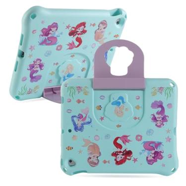 Imagem de Capa para iPad 10.2 sereia para crianças, meninos, EVA, leve, à prova de choque, à prova de choque, proteção contra quedas, com suporte para iPad 9ª 8ª e 7ª geração, capa infantil Pro de 10,2