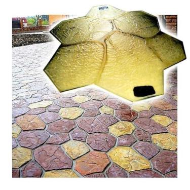 Imagem de Carimbo de concreto "ECUADOR BIG" – Molde flexível de poliuretano de 71 cm para estampagem de cimento, gesso, tapete para impressão, ferramenta de textura decorativa para superfícies horizontais e