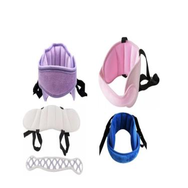 Imagem de Apoio Suporte Cabeça Faixa Ajustável Almofada Alívio Pescoço Assento Carro Viagem Infantil Proteção Bebê Cor:rosa