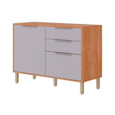 Imagem de Gabinete P- Pia Cozinha Balcão C- Tampo Divina C- 2 Portas E 2 Gavetas 120 Cm Cinamomo-platina - Mgm