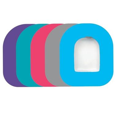 Imagem de Glucomart Adesivos para Omnipod (5 unidades) – Adesivos de força máxima, à prova d'água e hipoalergênicos (pacote sólido variado) (Omnipod)