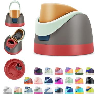 Imagem de BydGxy Tampas de substituição para garrafas de água Owala FreeSip 473 ml 680 g 947 g 1134 g – acessório de tampa flip top à prova de vazamento, serve para tampa Owala, Slider SmoothSip, sem BPA