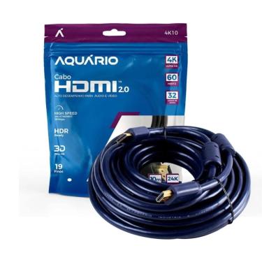 Imagem de Cabo De Video Hdmi 4K 3D 19 Pinos 10 Metros Aquario