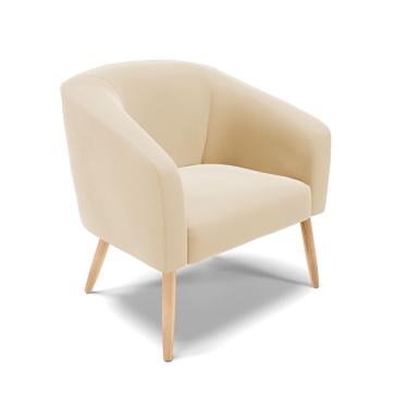 Imagem de Cadeira Sala de Jantar Pé Palito Natural Stella Suede D03 - D'Rossi