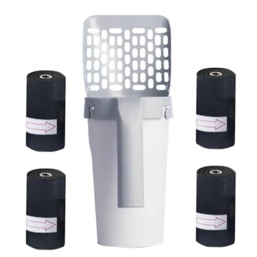 Imagem de Shakven Scooper de caixa de areia, colher de areia de gato | de gato Scooper de cocô - Colher antiaderente para areia de gato, pá para cocô de gatinho com saco de lixo para caixa de areia