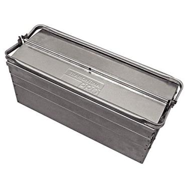 Imagem de Caixa sanfonada em aço inox 5 gavetas, alças dobráveis