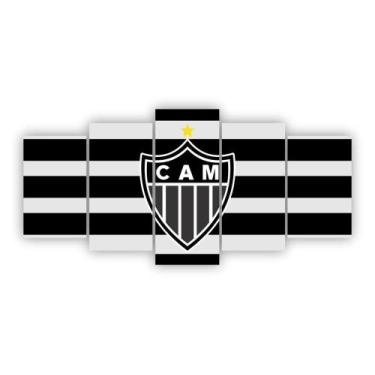 Imagem de Quadro Decorativo 5 Peças Atlético Mineiro Futebol Clube - Excelência-
