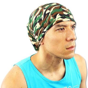 Imagem de Bandana Verde E Marrom Camuflado Coolmax Proteção Pesca - Chang