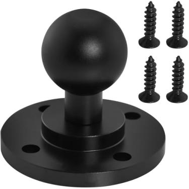 Imagem de LUORNG Cabeça esférica de liga de alumínio de 20 mm com interface de parafuso de 1/10.2 cm, suporte de câmera de parede e base de montagem externa para câmeras, telefones e tablets (base de 40 mm)