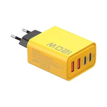 Imagem de Carregador De Parede USB C PD De 120W Com 4 Portas Para iPhone, Samsun