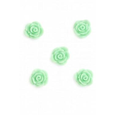 Imagem de Kit com 100 Sabonetes Rosa Encantada Decorativos em Glicerina Perfumados Essência Mamãe Bebê para Lembrancinhas de Aniversário, Batizado, Chá e Eventos (100, Verde Bebê)