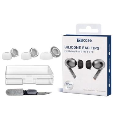 Imagem de Para Samsung Galaxy Buds3 Pro/Buds3 FE XDcase, 3 pares de pontas auriculares de silicone com kit de armazenamento e limpeza (branca)