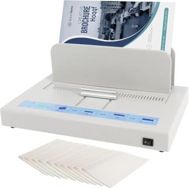 Imagem de Máquina de encadernação térmica, capacidade de 500 folhas, material de encadernação 110 V, máquina de encadernação A3 (borda curta)/A4/A5 fichário térmico de documentos