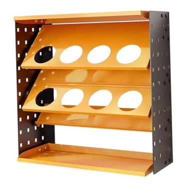 Imagem de Ｂｅｓｇａ Suporte de parede para latas de spray, organizador multiuso com 8 furos para latas, suporte para frascos de tinta para -jato.