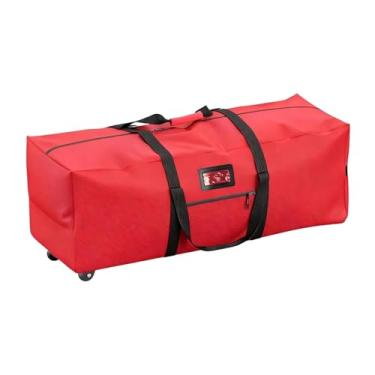 Imagem de YWJLQH Bolsa de transporte para árvore de Natal com rodinhas, multifuncional, leve e com zíper, ideal para guardar a árvore no carro, na garagem ou em casa.