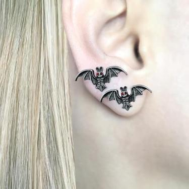 Imagem de 2 peças de brincos femininos estilo gótico estilo gótico de rubi falso envelhecido, adequados para uso diário, festas e festivais de música.