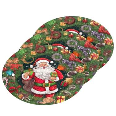 Imagem de Wassud Cartão de Natal (2) esponja de polpa de madeira para pratos, pacote com 3 esponjas de lavar louça de cozinha para limpeza, esfregão resistente para panelas antiaderentes pia banheiro