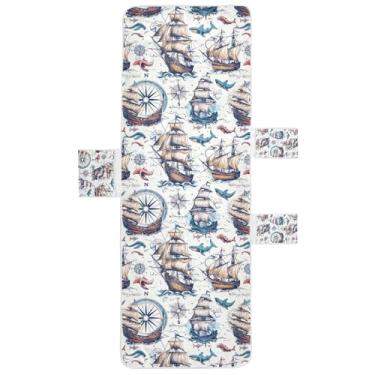 Imagem de STAYTOP Capa de toalha de cadeira retrô cômica, capa macia para espreguiçadeira, capas de cadeira de praia com bolsos para jardim ao ar livre, pátio, pátio, banhos de sol, gramado, 215 x 76 cm