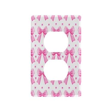 Imagem de Wassud Cute Bows Placa de cobertura de interruptor de luz decorativa capas de parede para tomadas elétricas duplex