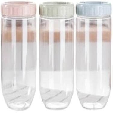 Imagem de Conjunto 3 Potes Plastico Com Tampa - Sortida - Cores sortidas